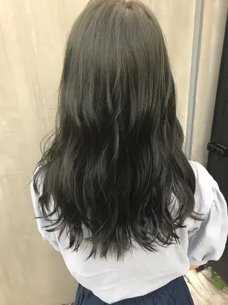 ロング カラー 赤み消し韓国ヘア レイヤー縮毛🤍渡邉のヘアスタイル