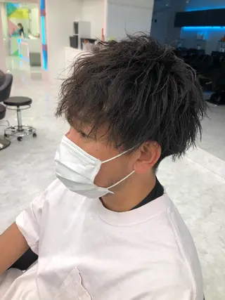パーマ メンズ BABY 艶髪暗髪ヘア💖達人のヘアスタイル