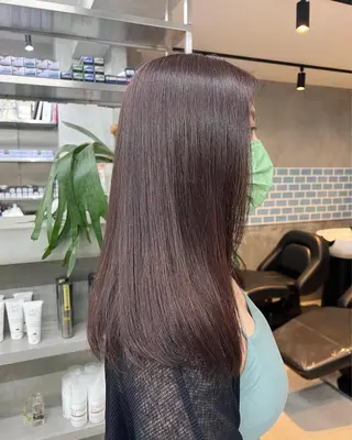 セミロング カラー 韓国ヘア 🎀華澄のヘアスタイル