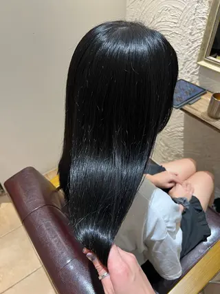 セミロング カラー 🥀韓国ヘア🥀 宮津真菜のヘアスタイル