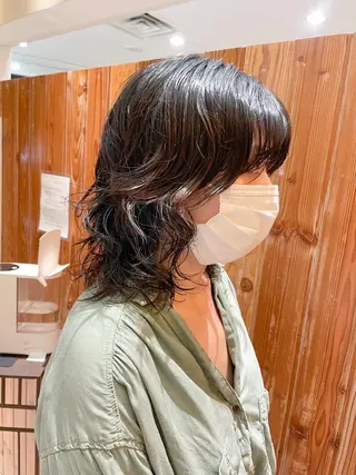 ミディアム 原宿美容室Cura所属・パーマ美容師🌈中村 絢美のヘアスタイル