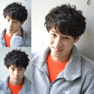 ショート パーマ メンズ 大木 拓瑞のヘアスタイル