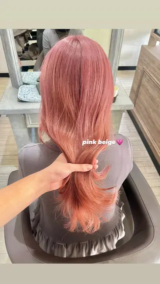 セミロング カラー ブリーチなしダブル カラー/なぎ🦖ᩚのヘアスタイル