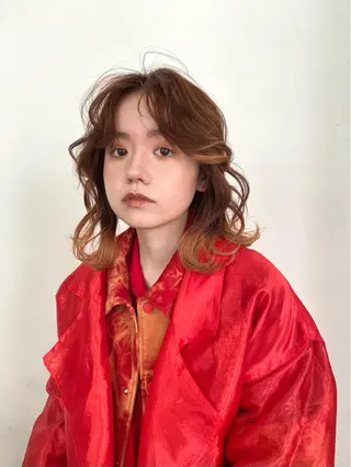 ミディアム Hair & make Lamp所属・梅田のブリーチ特化 美容師KAI🥰のヘアスタイル