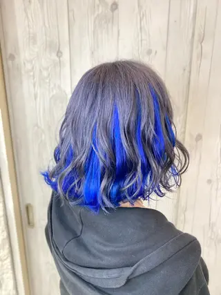ミディアム ゆぴ☾‪/推しカラー /ハイトーンのヘアスタイル