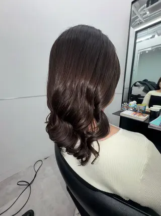セミロング パーマ GO TODAY シェアサロン 銀座Arc店所属・デジタルパーマ🫧 韓国風ヘア🫧サクラのヘアスタイル
