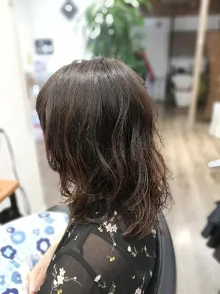ミディアム パーマ 北林 弘展のヘアスタイル