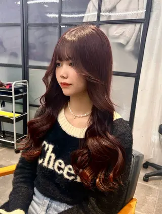 ロング カラー 韓国×髪質改善カラー 💎hinaのヘアスタイル