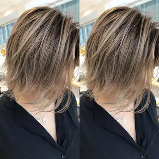 ショート カラー JILBLAN京都 ショート/ハイライトのヘアスタイル