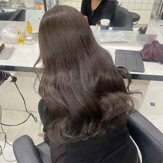 ロング カラー ヘアアレンジ 韓国レイヤー＆ピンク 艶髪🩶maikoのヘアスタイル