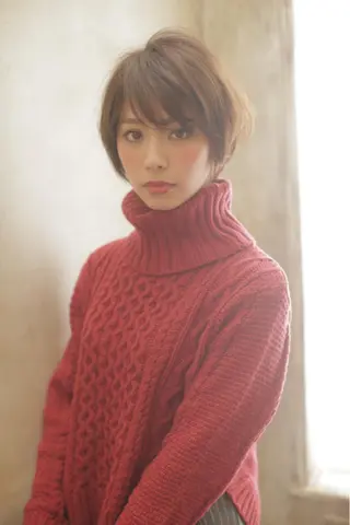 ショート カラー パーマ エイト ウメダのヘアスタイル