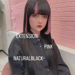 ロング カラー エクステ🩵ブリーチ 韓国ヘア🩵KAEのヘアスタイル