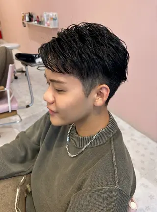 ショート メンズ Via  京都烏丸所属・ブロンド/ハイトーン /レイヤー/りなのヘアスタイル