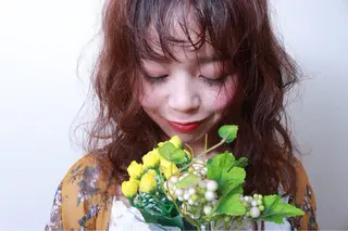 セミロング カラー パーマ G LUX(ジールクス)所属・清水 まなのマツエク・マツパデザイン