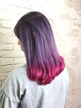 セミロング 韓国ヘア✨グレージュ カラーasamiのヘアスタイル