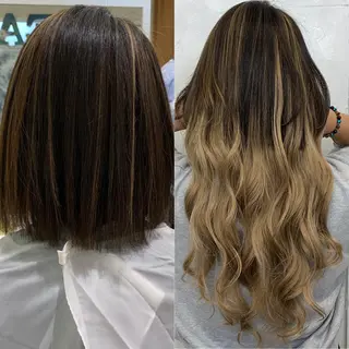 ロング カラー ヘアアレンジ マツエク・マツパ TATSUYA アートディレクターのヘアスタイル