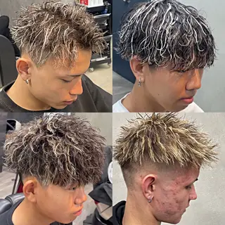 カラー パーマ メンズ 💈メッシュパーマ 特化💈ユウマ💈のヘアスタイル