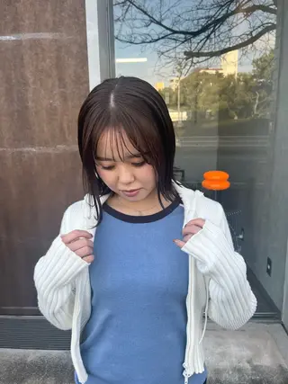 カラー yuumi/大濠🪷 レイヤー/ハイトーンのヘアスタイル