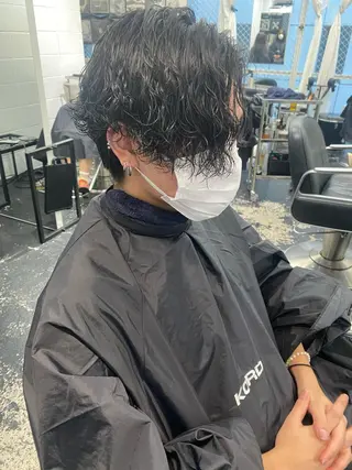 ショート カラー パーマ ヘアアレンジ メンズ nico TOKYO 渋谷所属・ブリーチ　ハイトーン 特化🌈フジタハルキのヘアスタイル