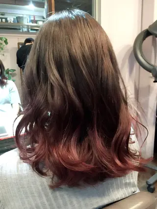 ミディアム セミロング ロング カラー 原宿サロン代表 デザインカラー伊藤卓のヘアスタイル