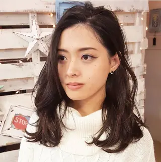 ロング カラー フリーランス所属・韓国ヘア レイヤー くびれヘアMATSUのヘアスタイル