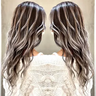 セミロング カラー 縮毛/レイヤー 韓国/橋口のヘアスタイル