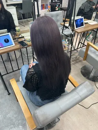 ロング カラー 💗ツヤ髪ハイトーン 💗RIKOのヘアスタイル