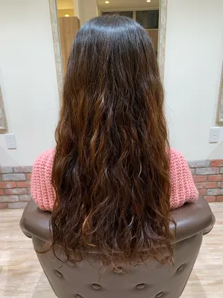 ロング カラー パーマ ヘアアレンジ 髪質改善&Spa fee南越谷2号店所属・髪質改善/南越谷/ 山岸彩夏のヘアスタイル