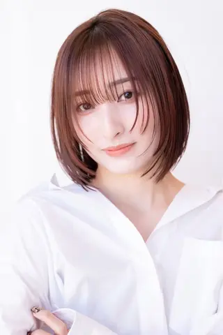 ミディアム カラー 渋谷/レイヤーボブ・ 韓国ボブ特化/楓のヘアスタイル