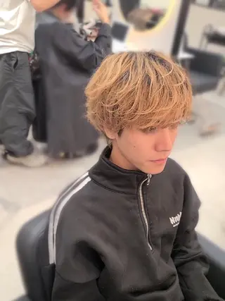 メンズ ミディアム Lapis 名古屋駅前店所属・LEN名古屋/パーマ 海外ヘア/メンズ特化のヘアスタイル