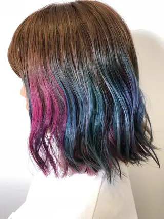 ミディアム カラー 原宿サロン代表 デザインカラー伊藤卓のヘアスタイル