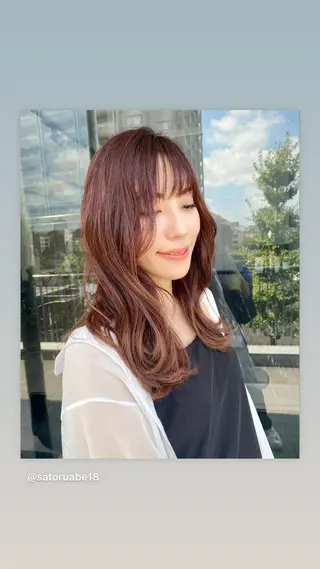 セミロング カラー ヘアアレンジ ✨似合わせカラー 阿部賢✨のヘアスタイル