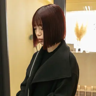 ミディアム ホンマル　モトキ /ボブ/暖色🍊のヘアスタイル