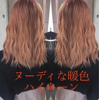 セミロング カラー テトネ タカシのヘアスタイル