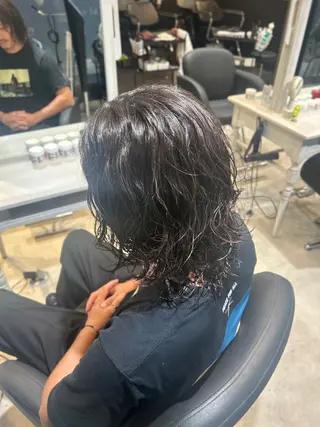 パーマ メンズ 曲がる縮毛矯正/ メンズパーマ森隆之介のヘアスタイル