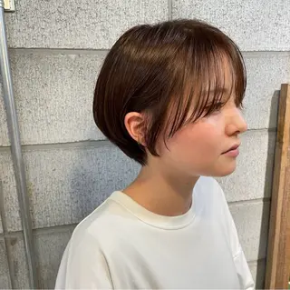 ショート カラー ポミエ恵比寿所属・ショートウルフくせ毛 お任せくださいのヘアスタイル