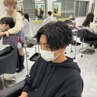 ショート カラー パーマ メンズ 韓国レイヤーカット /REIのヘアスタイル