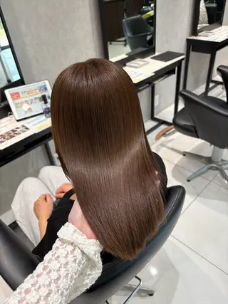 セミロング 🎀ིྀ暖色カラー/ 髪質改善/みどりのヘアスタイル