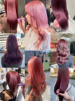 セミロング カラー 💞暖色カラー 💞risaのヘアスタイル