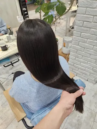 ロング カラー 顔周りレイヤーカット 髪質改善代表西村功平のヘアスタイル