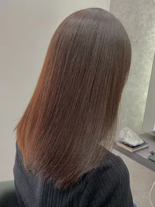 セミロング カラー パーマ 佐々木 達也のヘアスタイル