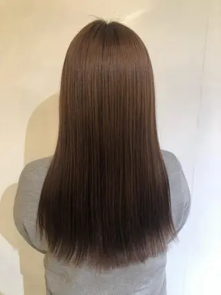 カラー ブリーチカラー🎀 韓国風/寺門美優のヘアスタイル