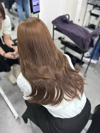 ロング カラー 韓国風暗髪ヘア🤍 🫧MIREIのヘアスタイル