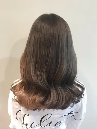 セミロング カラー knock【ノック】所属・烏丸韓国ヘア🇰🇷 ayaka🎀のヘアスタイル