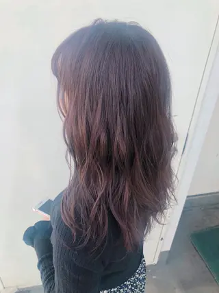 ミディアム カラー 韓国ヘア顔周りカット 艶髪ベージュtamaのヘアスタイル