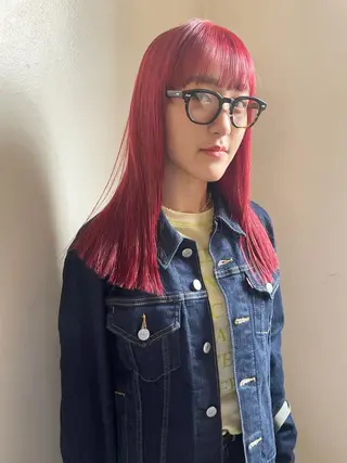 セミロング カラー ヘアアレンジ 丸山渉/パーマ エフェクトブリーチのヘアスタイル