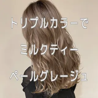 セミロング カラー AMI Hair  supply所属・髪質改善カラー 韓国風レイヤーのヘアスタイル