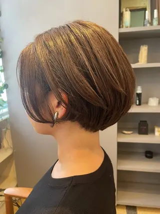 ショート カラー 【髪質改善】【美髪】 【ツヤ髪】ほしのちりのヘアスタイル