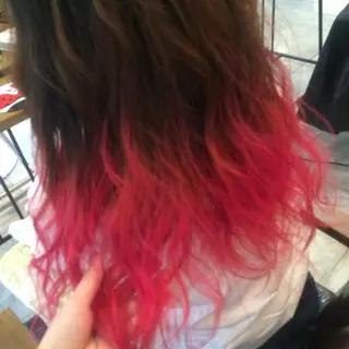 ミディアム セミロング ロング カラー にった みずきのヘアスタイル