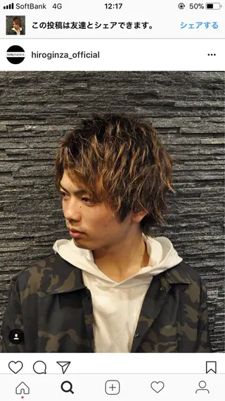 ミディアム メンズ 【店長】福田 健人のヘアスタイル